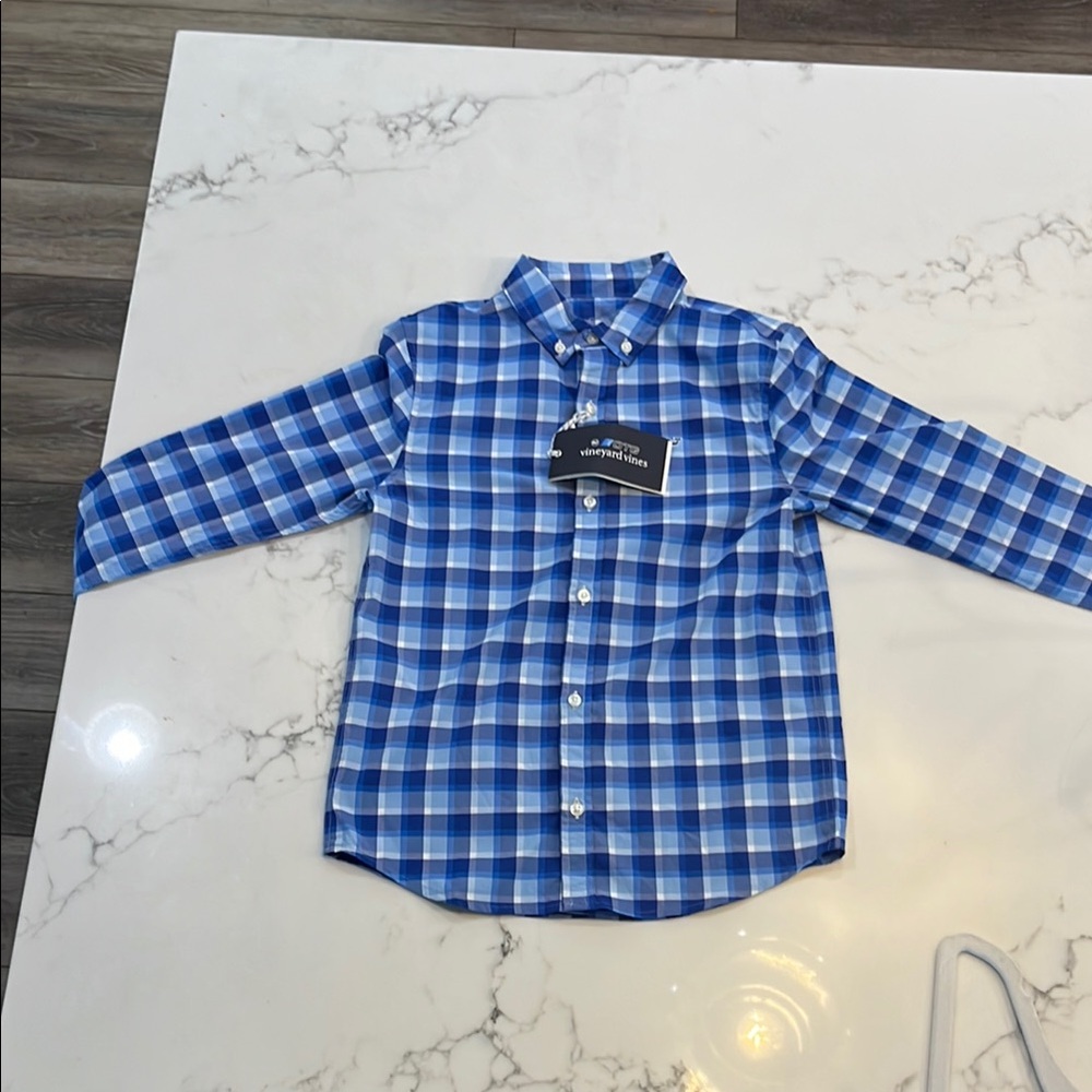 NWT Vineyard Vines Blue Checkered Shirt